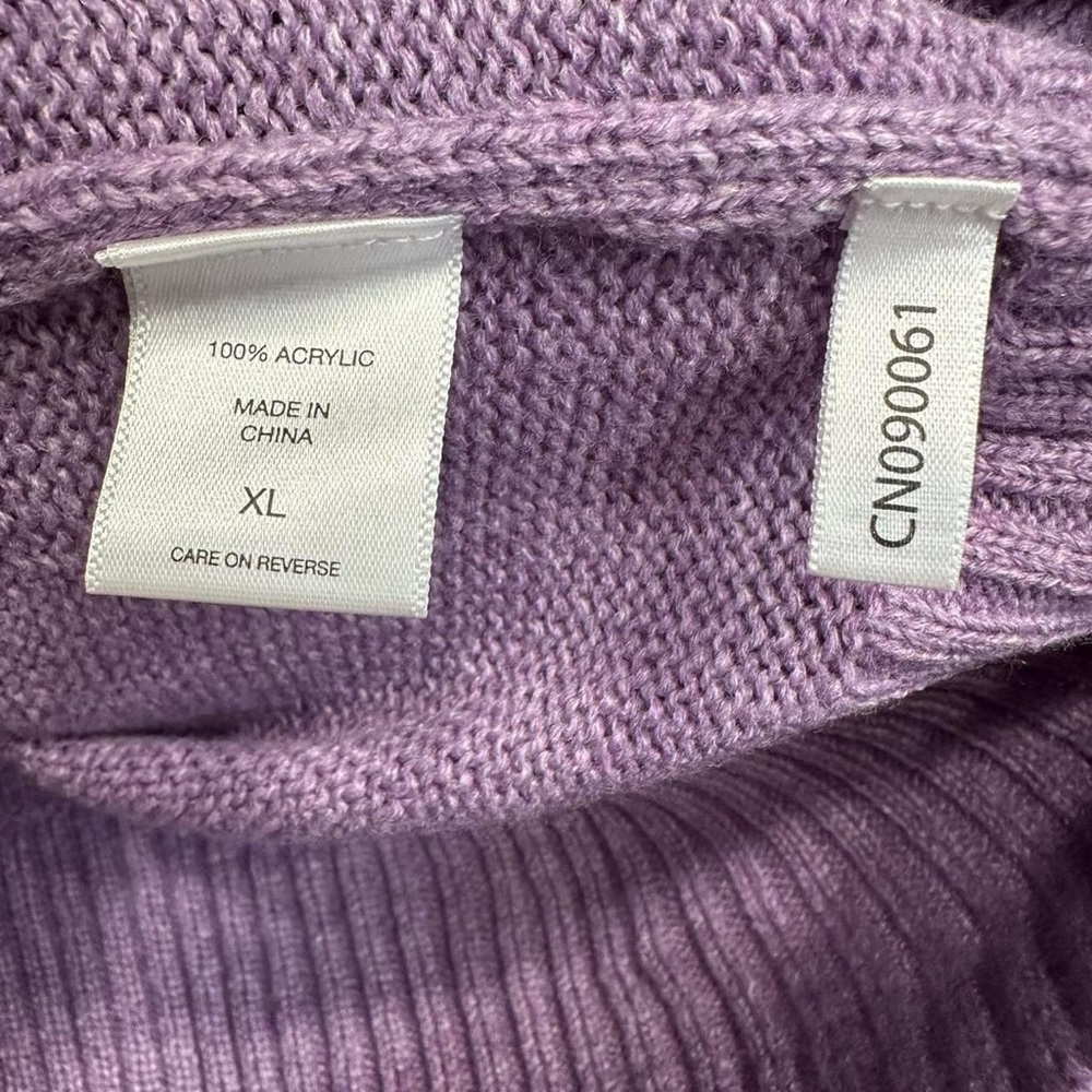 New York & Company Lavender Knit Sweater with Decorative Studs - Picture 3 of 8